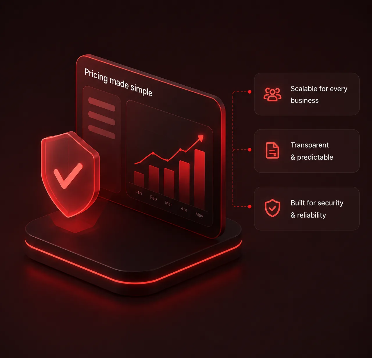 DarkX dashboard showing dark web monitoring alerts and pricing plans